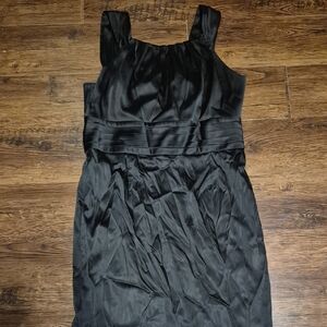 Calvin Klein Black Satin Midi Dress